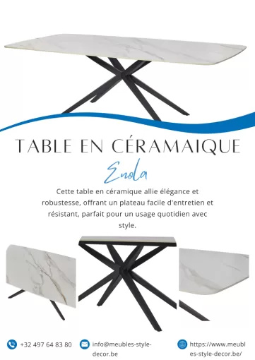 Belle et grande table en céramique livrées à Bousbecque !, Comines-Warneton, SRL MEUBLES STYLE-DECOR