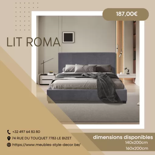  LIT ROMA : le confort incomparable pour vos nuits  près de Cambrai et ses alentours !, Comines-Warneton, SRL MEUBLES STYLE-DECOR