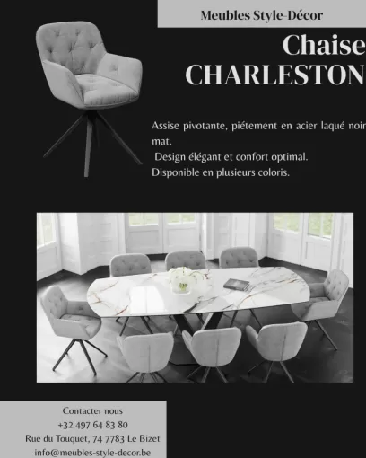 Chaise CHARLESTON livrées à Paris , Comines-Warneton, SRL MEUBLES STYLE-DECOR