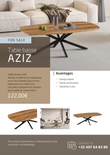Petite table, grand effet dans votre intérieur à 5km d'Houplines !, Comines-Warneton, SRL MEUBLES STYLE-DECOR