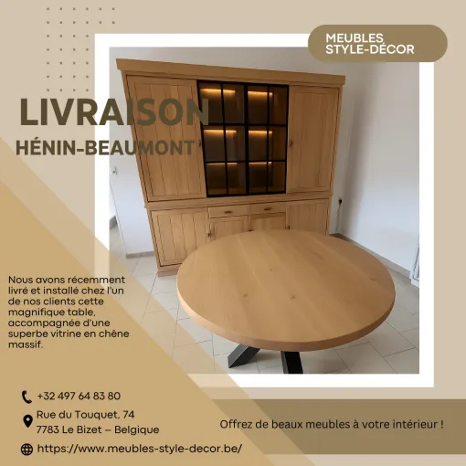 Livraison gratuite de meubles en chaîne massif à Hénin Beaumont, Comines-Warneton, SRL MEUBLES STYLE-DECOR