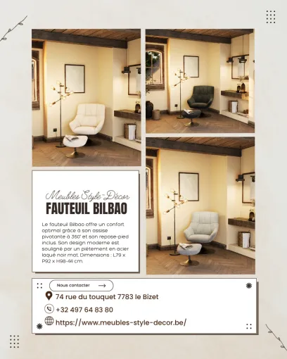 Livraison du fauteuil Lisboa à Gand, Comines-Warneton, SRL MEUBLES STYLE-DECOR