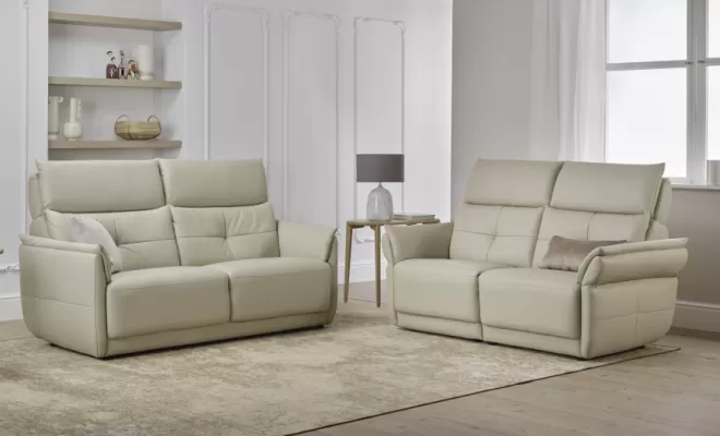 canapé en cuir avec relax électrique