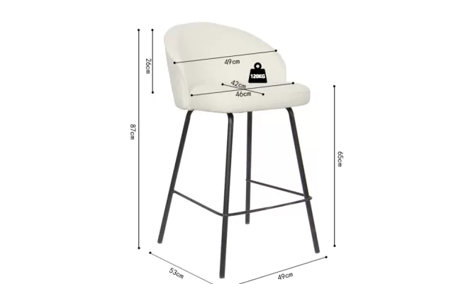 Le tabouret "JUNE" : Le confort stylé qui s'invite dans votre cuisine pas loin de Fleurbaix., Comines-Warneton, SRL MEUBLES STYLE-DECOR