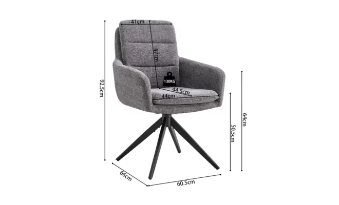 Chaise pivotante Lisold – Confort moderne près de Comines et Armentières, Comines-Warneton, SRL MEUBLES STYLE-DECOR
