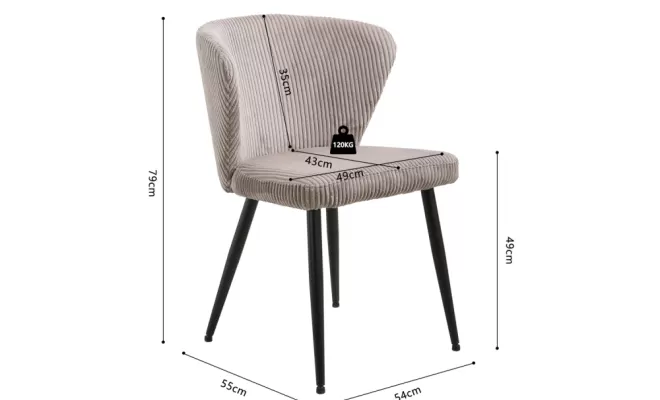 Pour les intérieurs de Seclin : La chaise "TORNADO", confort et design côtelé., Comines-Warneton, SRL MEUBLES STYLE-DECOR