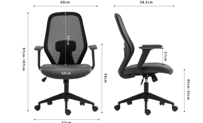 CHAISE DE BUREAU "CLAUDE" : Le confort optimal pour votre espace de travail a quelques minutes du Gheer!, Comines-Warneton, SRL MEUBLES STYLE-DECOR