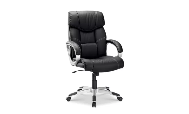Un fauteuil de direction très rembourrer avec un dossier haut ergonomique près au Ploegsteert, Comines-Warneton, SRL MEUBLES STYLE-DECOR